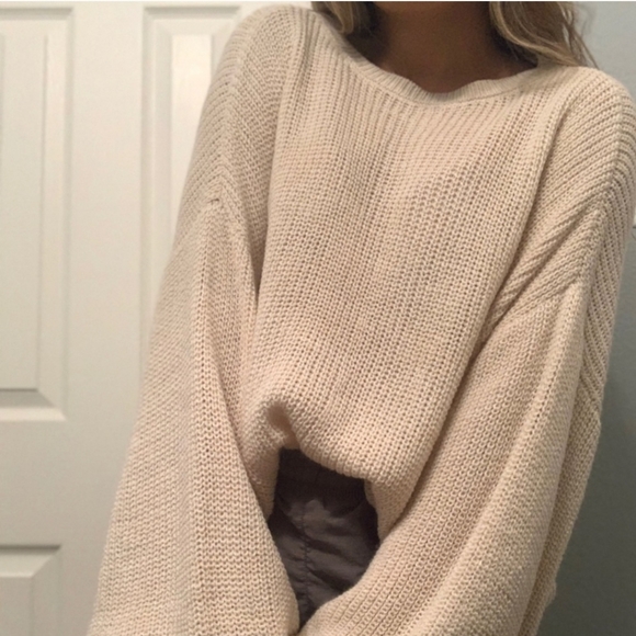 Others Follow Tops - Bell Sleeves Knitted Top others follow 🤍